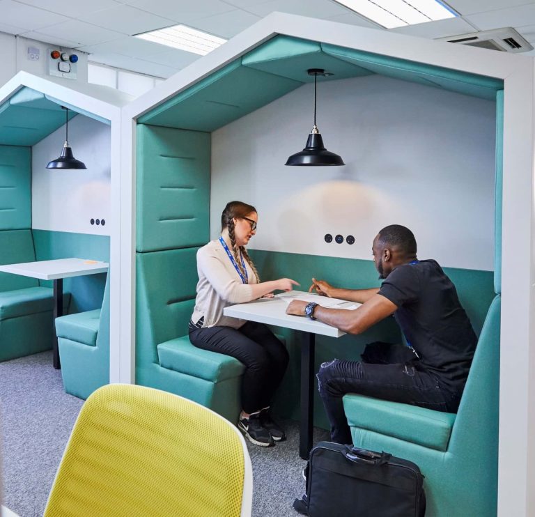 Railway Carriage Booth | for open meetings | My office pod