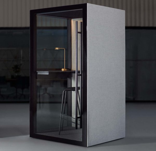 PHONE BOOTH L Office booth with built-in lights By Kettal