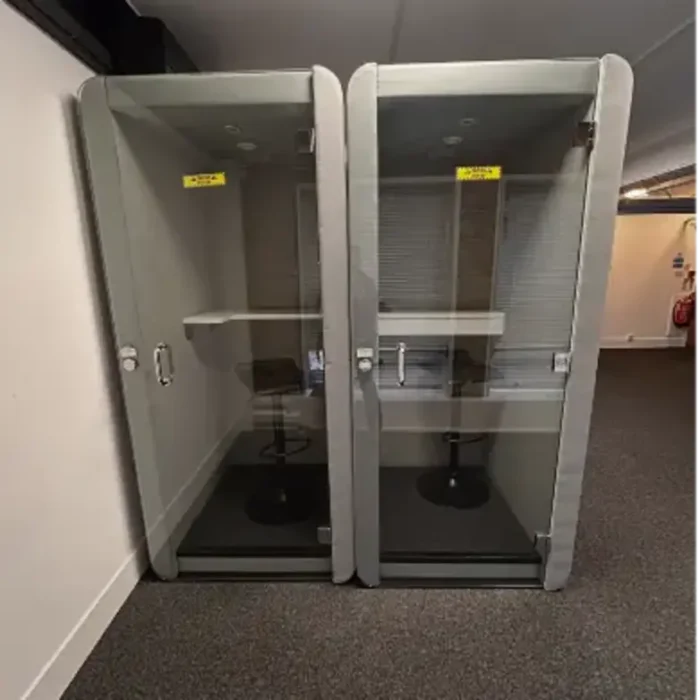 Used Office Phone Booth - My Office Pod - JDD Furniture - Penelope Office Phone Booth - Grey - 1